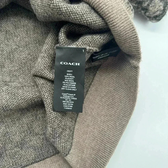 BNWT COACH Cardigan (Unisex) 100 percent wool - Picture 2 of 8